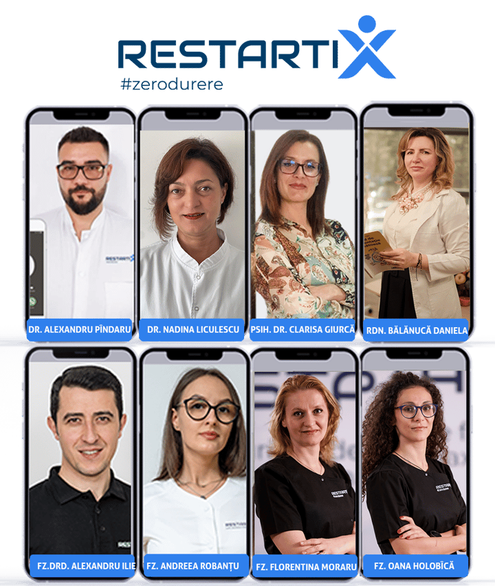 Echipa RestartiX în sesiune online cu pacient